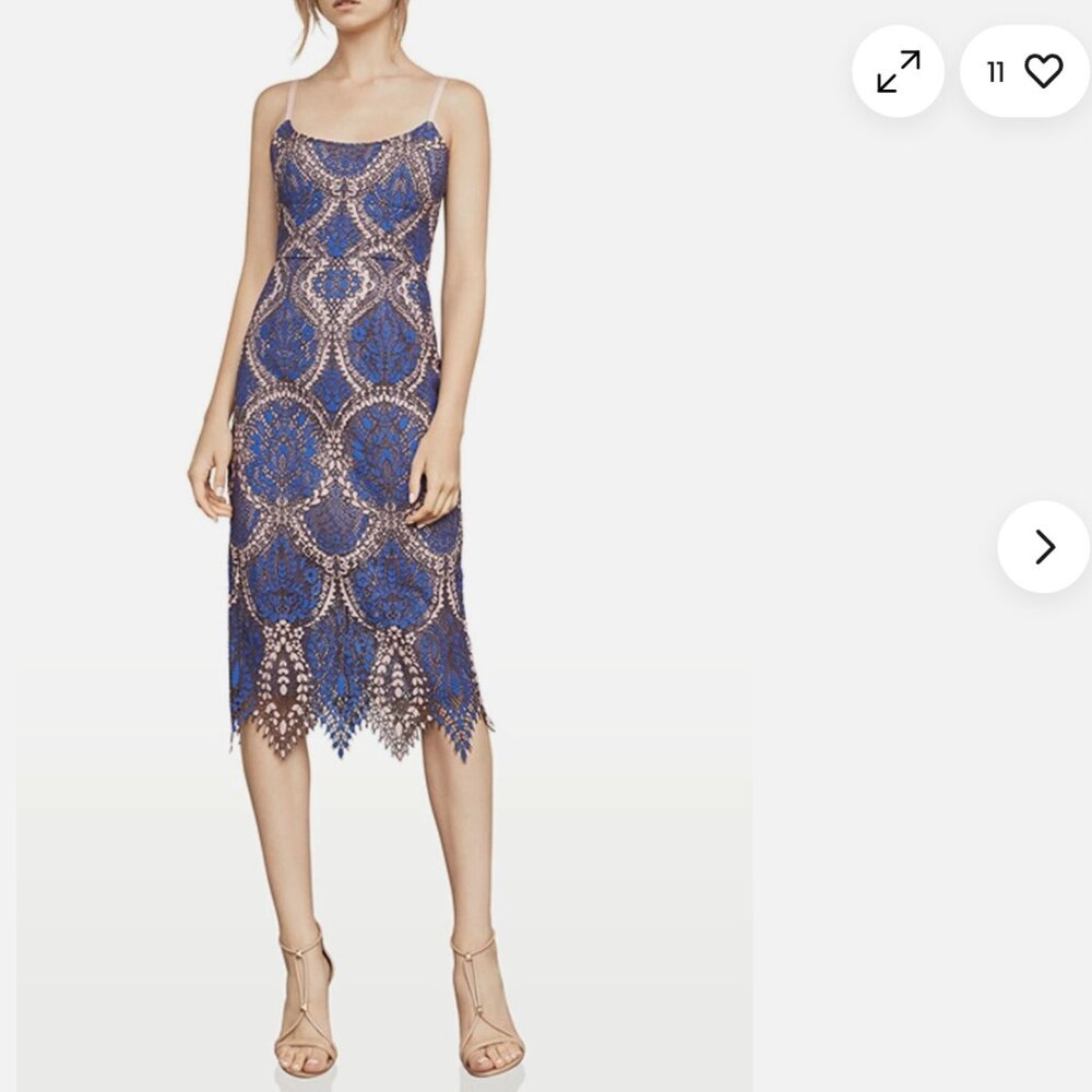 BCBGMAXAZRIA KALEIDOSCOPE LACE DRESS